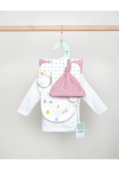 Sezgibaby 5'li Yenidoğan Kız Hastane Çıkışı Hediye Seti Pembe