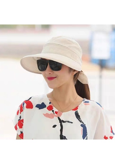 Dachuang Yaz Moda Kore Tarzı Şapka Açık Hava Plajı Güneş Koruma Tasarım Şapkası Arkadaş Aile Komşuları Hediye Light Beige