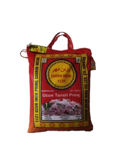 Zarrin Mehr 1121 Uzun Taneli Basmati Kokulu Pirinç 10 KG