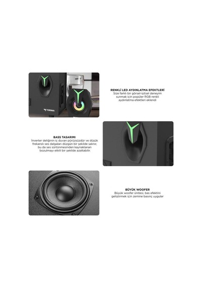 Torima D37 RGB Hafıza Kartı Destekli Bluetooth Hoparlör Torima D37 RGB Hafıza Kartı Destekli Bluetooth Hoparlör
