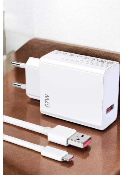 Şarj Aleti 67w Hızlı Şarj Turbo Typec Uyumlu Şarj Adaptörü Kablosu