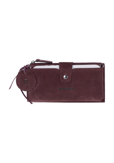 Bloominbag Burgundy Still Lozan Hakiki Süet Çapraz Askılı Telefon Bölmeli Cüzdan Çanta Bordo