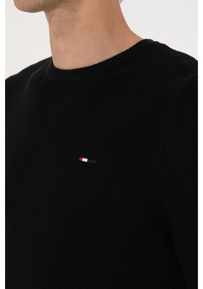 U.S. Polo Assn. Erkek Slim Fit Bisiklet Yaka Siyah Basic Kazak 50313667-VR046