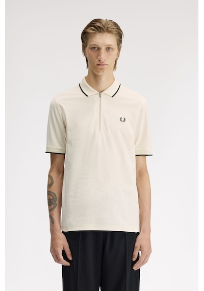 Fred Perry M2383 Crepe Pique Erkek Polo Tişört Ekru