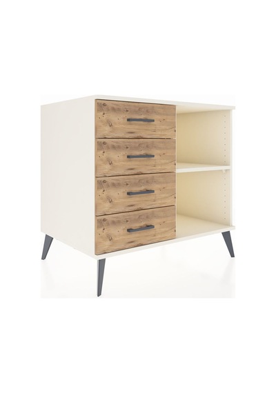 Kronos Şifonyer Tek Raflı 4 Çekmeceli 88x59x80 Aytaşı-aytaşı/çam Aytaşı/çam