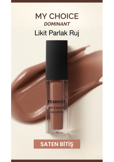 Kremsi Dokulu, Kadife Bitişli-parlak Yoğun Pigment, Gün Boyu Kalıcı Mocha