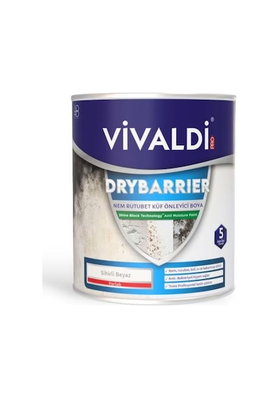 Nem Rutubet Ve Küf Önleyici Boya - Antibakteriyel Özellikli Kesin Çözüm Ürünü - Drybarrıer 1 Kg