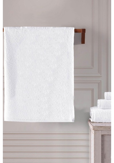 10 Lu El Yüz Otel Havlusu 50x90 Cm Beyaz 16/1 Aksoft 225 Gr Beyaz