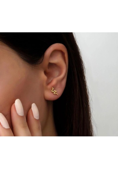 Tragus Piercing Çelik Paslanmaz Yılan Model Gold - 647609022 Gold