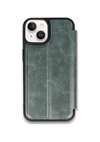 Newface Apple İphone 14 Kılıf Flip Cover - Koyu Yeşil