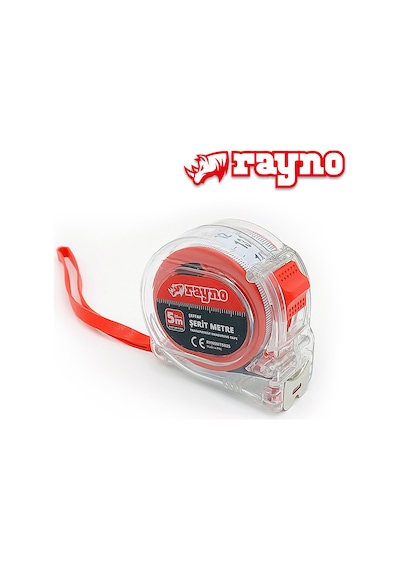 Rayno Şeffaf Şerit Metre 5m X 25mm - 11512 5 M