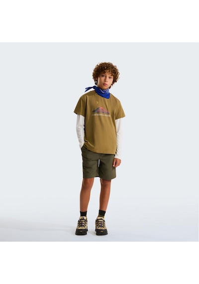 The North Face B Mountaın Nıght Relaxed Ss Tee Genç Tişört Nf0a8g1u2el1 Sarı