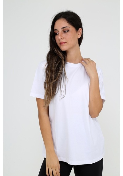 Rubadi Oversize Bol ve Geniş Kesim Bisiklet Yaka Basic Salaş Model T-Shirt Beyaz Rubadi Oversize Bol ve Geniş Kesim Bisiklet Yaka Basic Salaş Model T-Shirt Beyaz