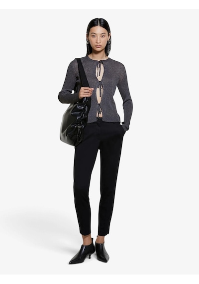 Sisley Streç Pamuklu Normal Bel Chino Pantolon Kadın Siyah Pantolon - 325p4byw55ah6