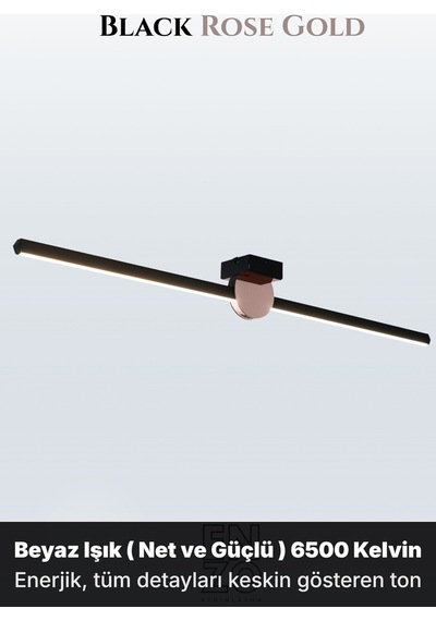 Unop Rose Gold Lineer Tavan Avize - Aşağı Işık Beyaz Işık