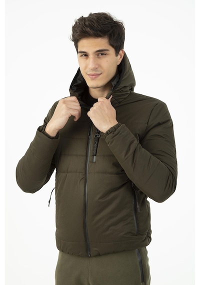Maraton Sportswear Regular Erkek Kapşonlu Uzun Kol Basic Haki Mont 21264-haki Haki