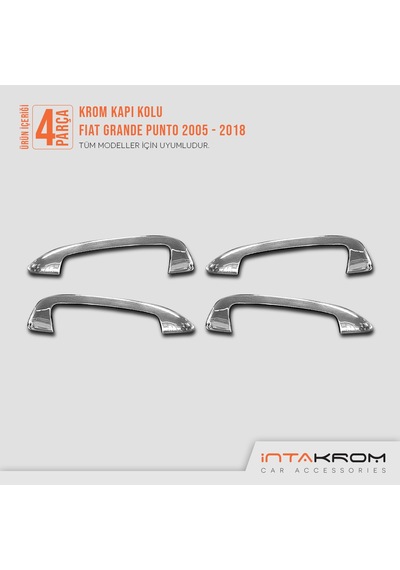 intakrom Fiat Grande Punto Krom Kapı Kolu Dış 4 Parça 2005 Üzeri