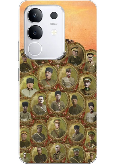 Vivo Y29 Uyumlu Atatürk Ve Kurtuluş Savaşı Komutanları Baskılı Silikon Kılıf Renkli