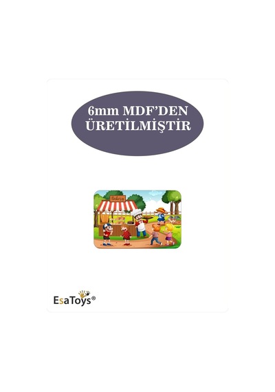 Montessori 6 Parça Ahşap Puzzle 3 4 Yaş Eğitsel Zeka Oyuncağı, El Göz Koordinasyonu Geliştirir