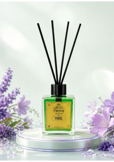 Paris 100ml Bambu Çubuklu Oda Kokusu - Premium Reed Diffuser / Long Lasting Home Fragrance Parfüm Bazlı Reed Diffuser Ev, Ofis , Banyo Ve Ortam Kokusu Black Ice