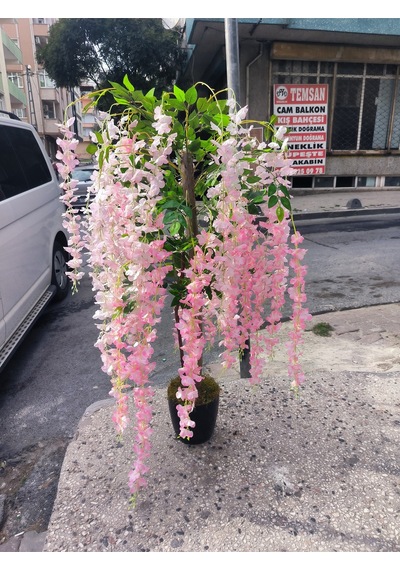 Rüzgar Yapay Çiçekçilik 120 Cm Pembe Akasya Ağacı Pembe