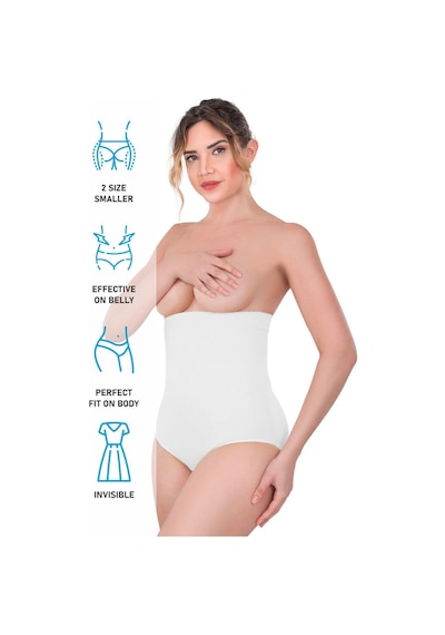 Beyaz Mı Emay 2080 Yüksek Bel Çıtçıtlı Slip Korse Beyaz