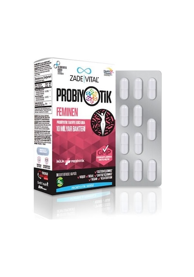 Zade Vital Probiotics Feminen 30  Kapsül