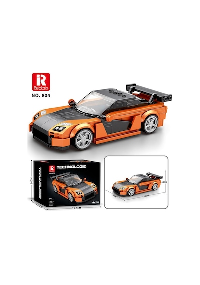 Reobrix Creator 804 Mazda Rx-7 Spor Araba Yaratıcı Yapı Blok Seti Building Blocks - 367 Parça