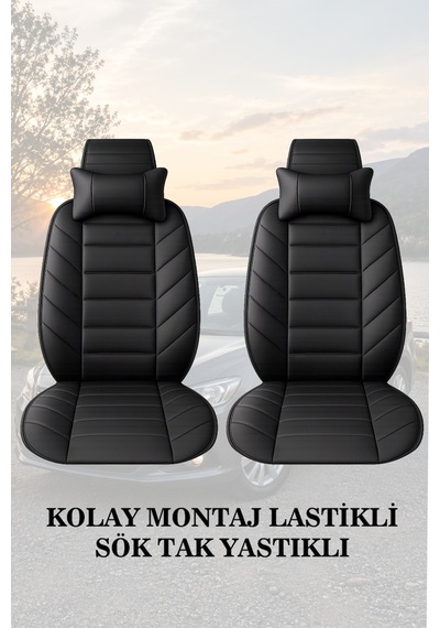 C180 W203 2007 Uyumlu Siyah Renk Lüks Premium 2 Adet Minder Ve Yastık