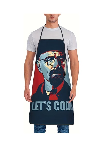 Valkyrie Let S Cook Baskılı Komik Mutfak Önlüğü Unisex Ayarlanabilir Askılı Walter White Çok Renkli