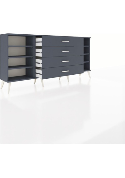 Arges Konsol 6 Raflı 4 Çekmeceli 176x30x83 Antrasit-antrasit/antrasit Antrasit/antrasit Arges Konsol 6 Raflı 4 Çekmeceli 176x30x83 Antrasit-antrasit/antrasit Antrasit/antrasit