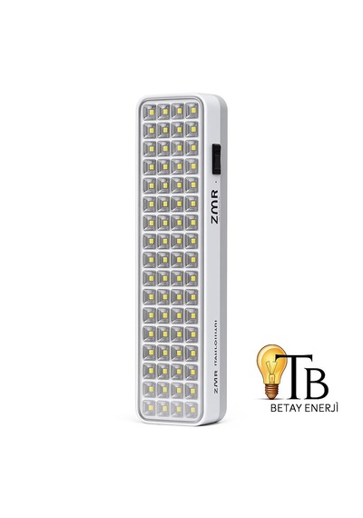 Zmr 90 Led Li Şarjlı Işıldak 6w, 48 Cm, 500m Aydınlatma, Acil Durum Ledi Beyaz