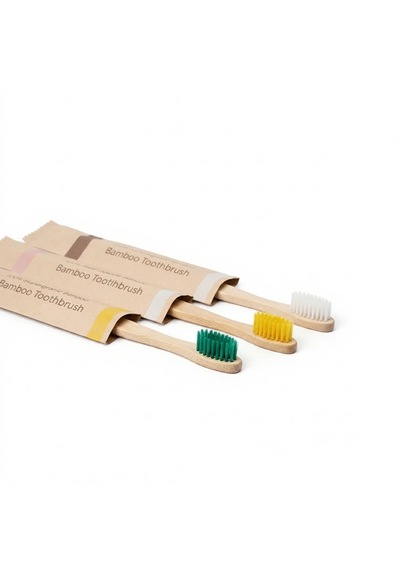 Orivra 3 Lü Paket Doğal Bambu Diş Fırçası