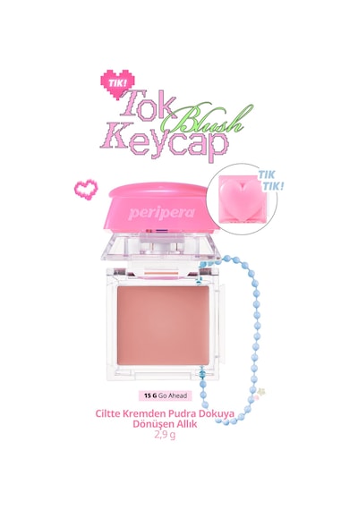 Ciltte Kremden Pudra Dokuya Dönüşen Allık Perıpera Tok Blush Keycap 15 Go Ahead