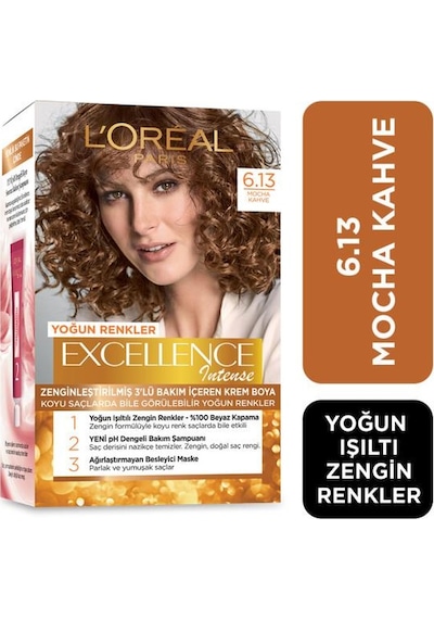L'Oréal Paris Excellence Intense Saç Boyası - 6.13 Mocha Kahve