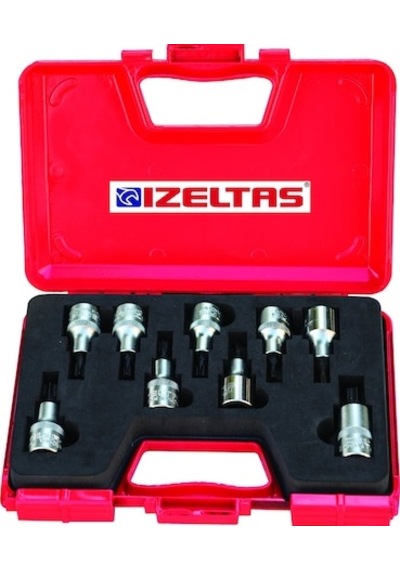 İzeltaş 1/2 Lokmalı Torx Uç Takımı (60 Mm 9 Parça)