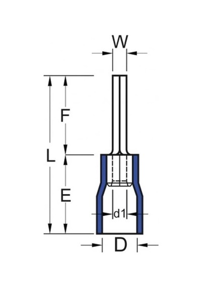 Tmk-106 4.0-6.0mm2 İğne Tip İzoleli Kablo Ucu Sarı 100 Adet