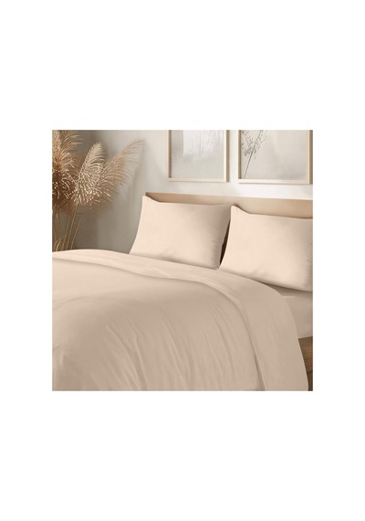 Organik Pamuk Akfil Nevresim Takımı Çift Kişilik 200x220 Cm Pudra Pudra 200 X 220 Diğer