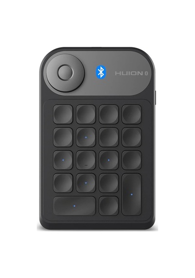 Huion Keydial Mini K20 Bluetooth 5.0 Kablosuz Kısayol Klavyesi + Dial Kontrol, Grafik Tabletler Için Siyah