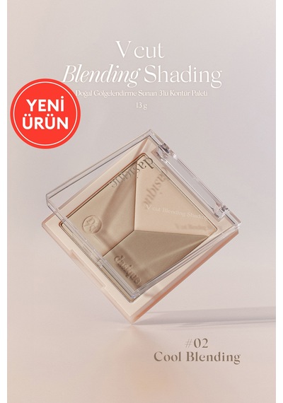 Dasique  Doğal Gölgelendirme Sunan 3'lü Kontür Paleti V Cut Blending Shading 02 Cool Blending