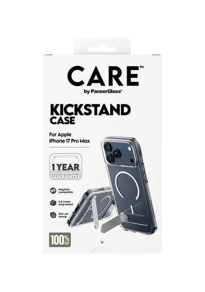 Care By Panzerglass Feature Apple Uyumlu iPhone 17 Pro Max Transparent Ayaklı & Magsafe Kılıf