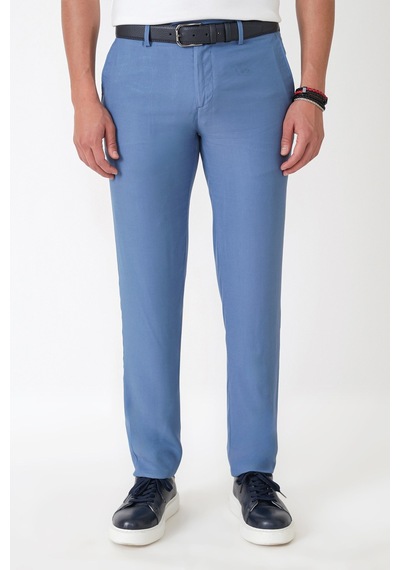 Comfort Fit Yan Cepli Pamuklu İndigo Pantolon P 1225