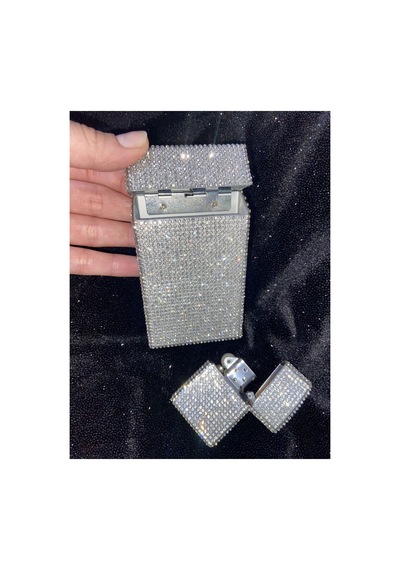 Uzun Slim Sigara Kutusu Ve Zippo Çakmak Taşlı  Anahtarlık
