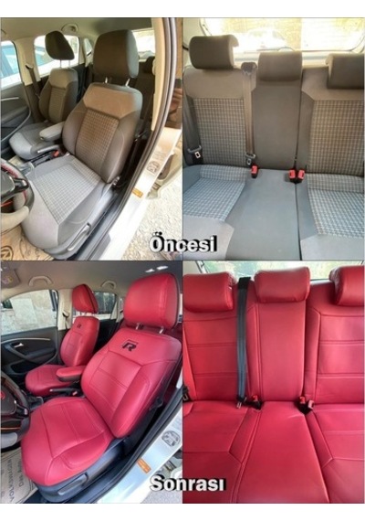 Volkswagen Polo Araca Özel Deri Oto Koltuk Kılıfı (500699671)