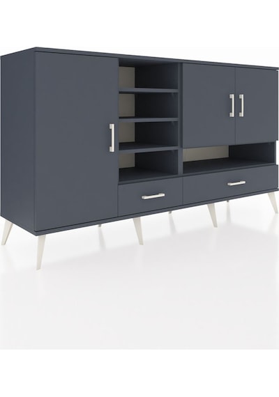 Hyperion Konsol 8 Raflı 2 Çekmeceli 3 Kapaklı 176x44x99 Antrasit- Antrasit-antrasit Hyperion Konsol 8 Raflı 2 Çekmeceli 3 Kapaklı 176x44x99 Antrasit- Antrasit-antrasit