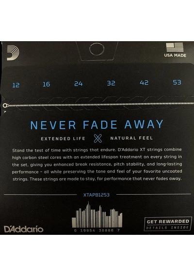 D'addario Xtapb1253 Xt Acoustic Phosphor Bronze Strings. Light Tak