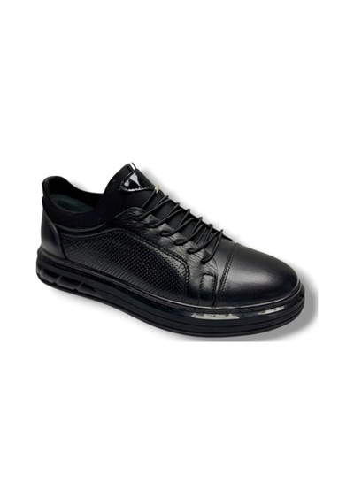 Hidayet Özel 1228-26 Hakiki Deri Streçli Slip On Anatomik Erkek Ayakkabı Siyah