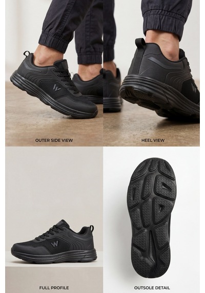 Liarca Comfy Step Siyah Günlük Spor Sneaker Kaymaz Taban Konfor Serisi Erkek Ayakkabı