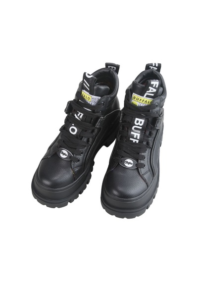 Bot Kadın 1622045 Buffalo Aspha Nc Mıd - Vegan Nappa - Black Siyah