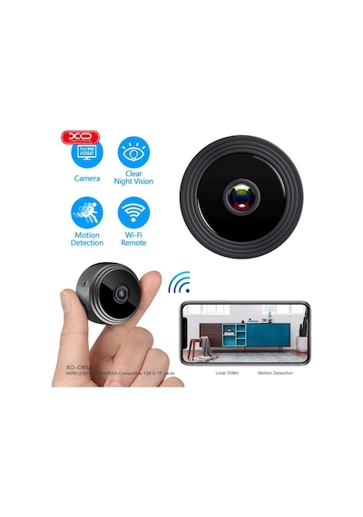 Cr12 Mini Kablosuz Wifi Kamera Net Görüntüleme İle Kompakt Gözetimli Mekan Kamerası - Gece Görüşü